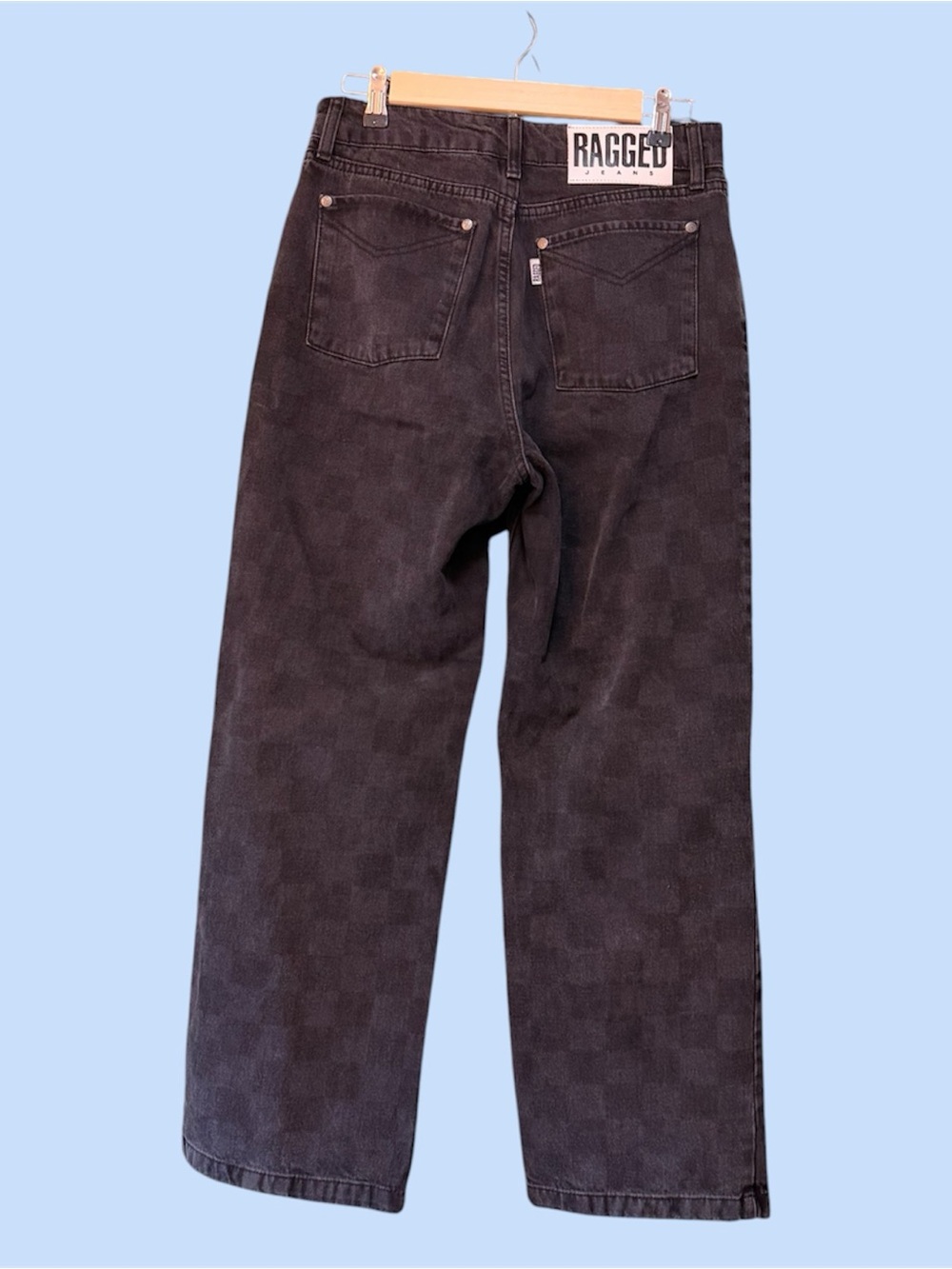 The Ragged Priest Black Check Boyfriend Jeans